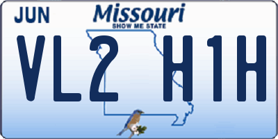 MO license plate VL2H1H