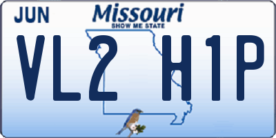 MO license plate VL2H1P
