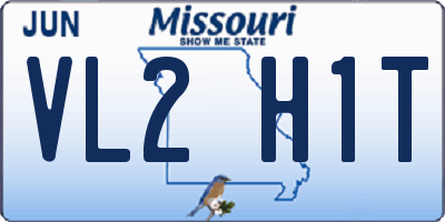MO license plate VL2H1T