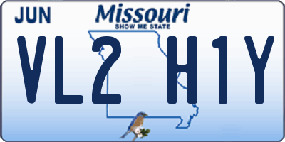 MO license plate VL2H1Y