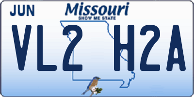 MO license plate VL2H2A
