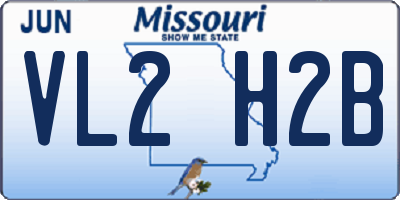 MO license plate VL2H2B