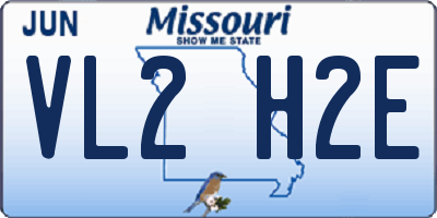 MO license plate VL2H2E