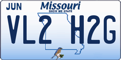 MO license plate VL2H2G