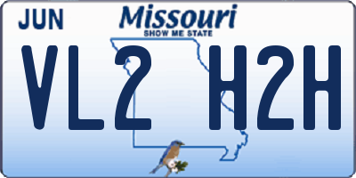 MO license plate VL2H2H
