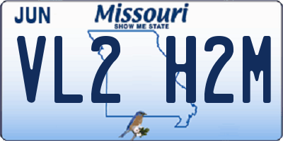 MO license plate VL2H2M