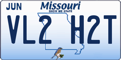 MO license plate VL2H2T