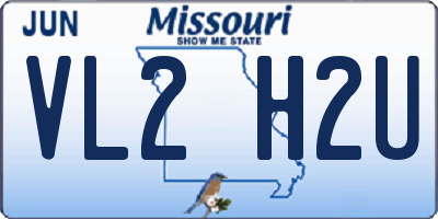 MO license plate VL2H2U
