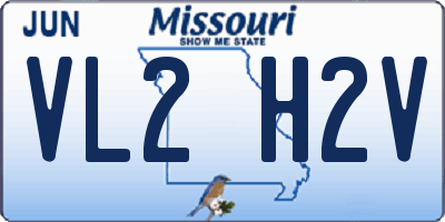MO license plate VL2H2V