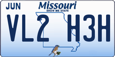 MO license plate VL2H3H