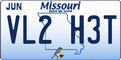 MO license plate VL2H3T