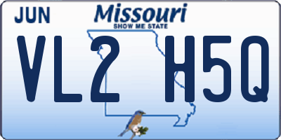 MO license plate VL2H5Q