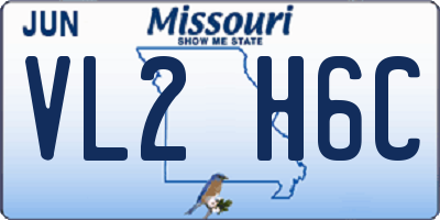 MO license plate VL2H6C