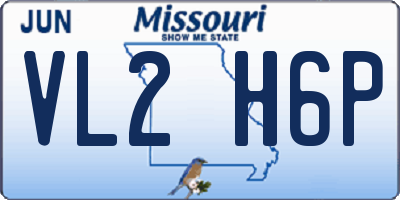 MO license plate VL2H6P