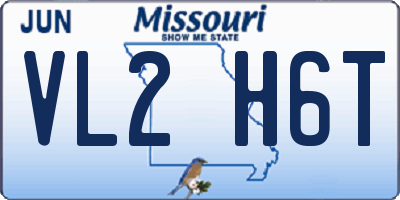 MO license plate VL2H6T