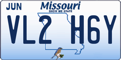MO license plate VL2H6Y