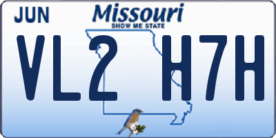 MO license plate VL2H7H