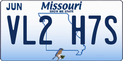 MO license plate VL2H7S