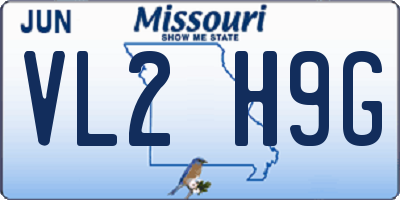 MO license plate VL2H9G