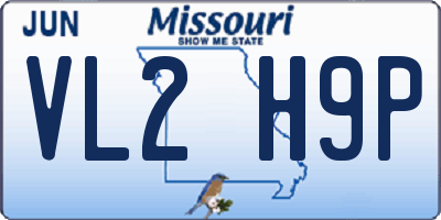 MO license plate VL2H9P