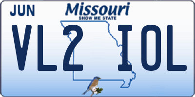 MO license plate VL2I0L