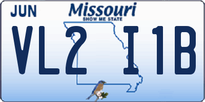 MO license plate VL2I1B