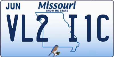MO license plate VL2I1C