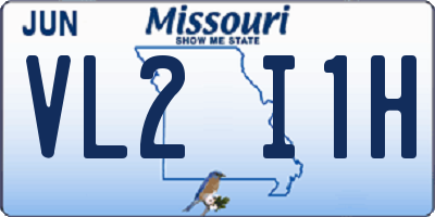 MO license plate VL2I1H
