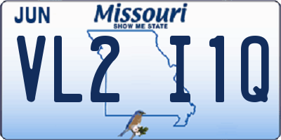 MO license plate VL2I1Q