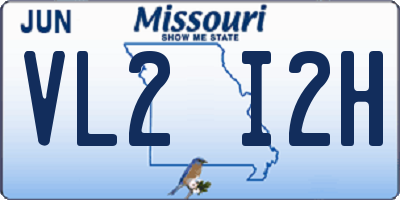 MO license plate VL2I2H
