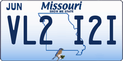 MO license plate VL2I2I