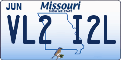 MO license plate VL2I2L