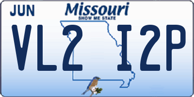 MO license plate VL2I2P