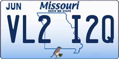MO license plate VL2I2Q