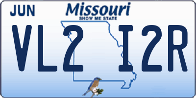 MO license plate VL2I2R