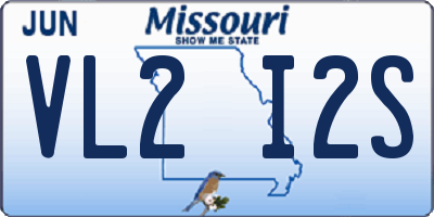MO license plate VL2I2S