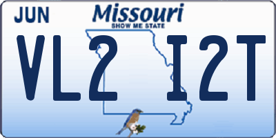 MO license plate VL2I2T