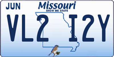 MO license plate VL2I2Y