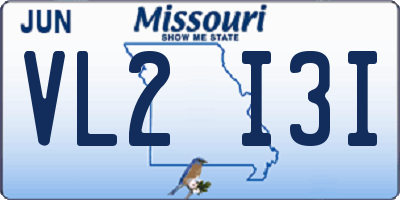 MO license plate VL2I3I