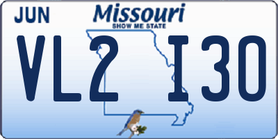 MO license plate VL2I3O