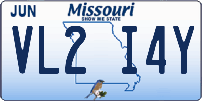MO license plate VL2I4Y