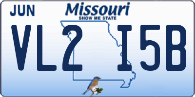MO license plate VL2I5B