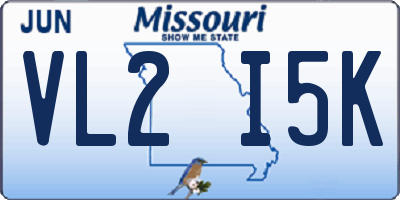 MO license plate VL2I5K
