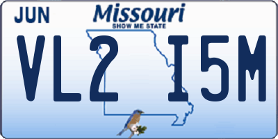 MO license plate VL2I5M