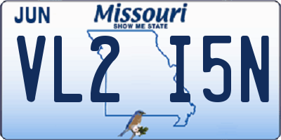 MO license plate VL2I5N