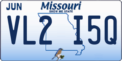 MO license plate VL2I5Q