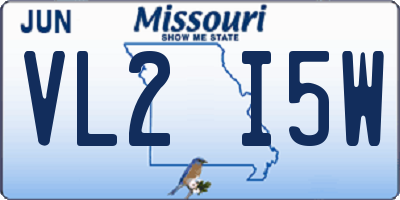 MO license plate VL2I5W