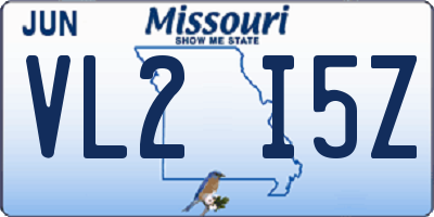 MO license plate VL2I5Z