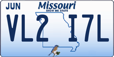 MO license plate VL2I7L