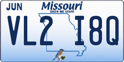 MO license plate VL2I8Q